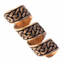 Celtic beard bead - bronze 