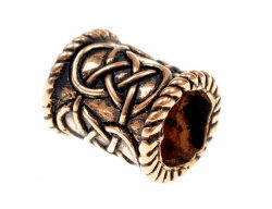 Celtic beard bead - bronze