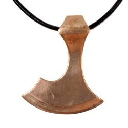 Bearded axe pendant - bronze
