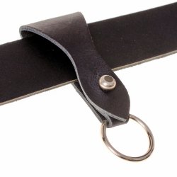 Leather key ring holder on belt