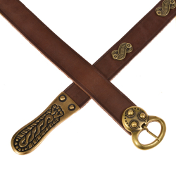 Merovingian belt - brown / brass