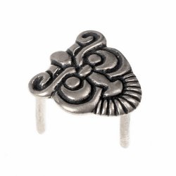 Viking belt stud - silver plated