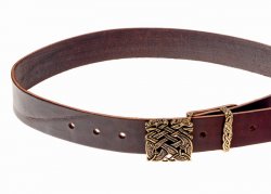 Belt made from brown leather