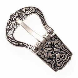 Viking buckle replica - silver plated