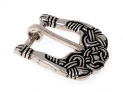 Viking buckle replica - silver plated