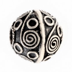 Viking bead replica - silver plated