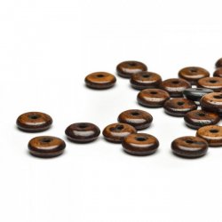 Bone washer beads - brown