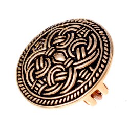 Round Viking brooch - needle opened