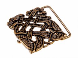 Buckle Celtic dogs - brass color