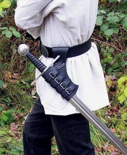 Sword holder in use