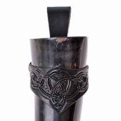 Embossed horn holder - black