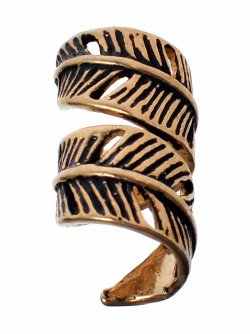Celtic beard bead - bronze 