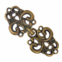 Medieval cape clasp - brass coloured