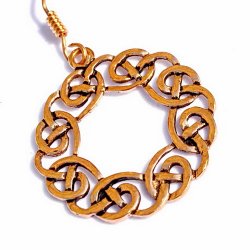 Celtic Earrings wreath - bronze