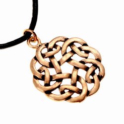 Celtic carm with knot-work - bronze