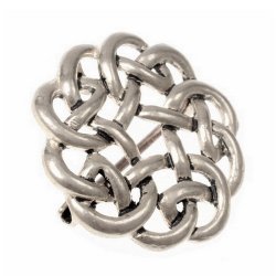 Brooch with celtic knot - silver plated