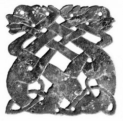 Medieval motiv celtic dogs - Original