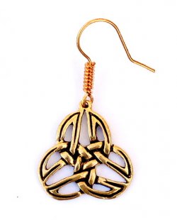 Earring celtic Triquetra - bronze