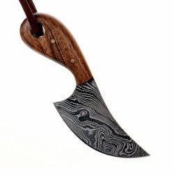 Neck-Knife of damascus steel