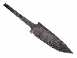 Damascus blade in skinner shape