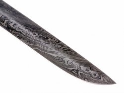 Damascus sax blade - detail 