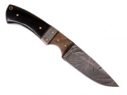 Jagdmesser Damast - Horn / Walnuss