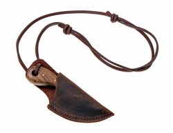 Neck-Knife with leather sheath
