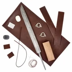 Kit with damascus seax blade