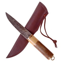 Viking knife with leather sheath