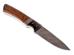 Jagdmesser Damast - Walnuss / Horn
