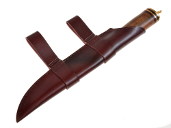 Long Viking Knife in leather sheath