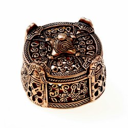 Viking box brooch - bronze