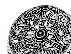 Viking drum brooch - detail