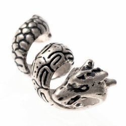 Dragon beard bead - silver plated