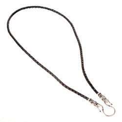 Viking leather necklace - black