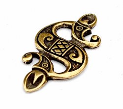 celtic amulet seahorse - brass