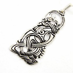 Viking earring dragon - silver plated