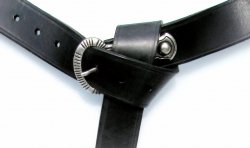 Merovingian leather belt - black
