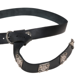 Early medieval belt - black / silver