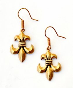 Medieval earrings Fleur de Lys