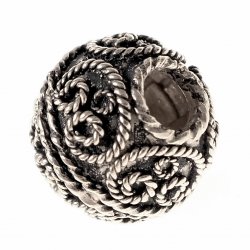 Viking bead replica - silver plated