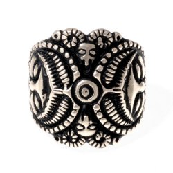 Latne finger ring - silver plated
