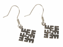 Ugunskrusts earrings - silver