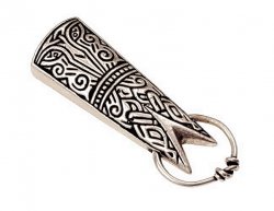 Viking fish tail pendant - silver