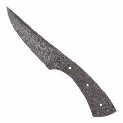 Knife blade of damascus steel