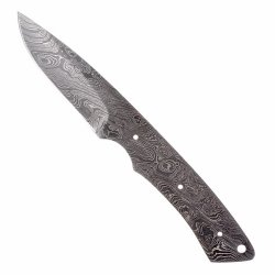 Knife blade of damascus steel