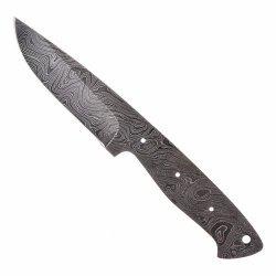 Knife blade of damascus steel