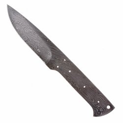 Knife blade of damascus steel