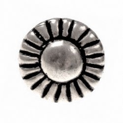 Floral pewter button