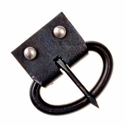 Medieval iron buckle with rivets